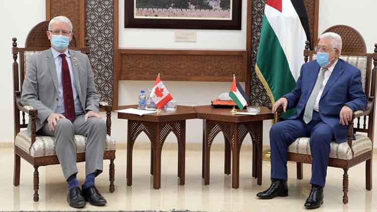रामल्लाह में फिलिस्तीनी राष्ट्रपति ने कनाडा के विदेश मंत्री से की मुलाकात