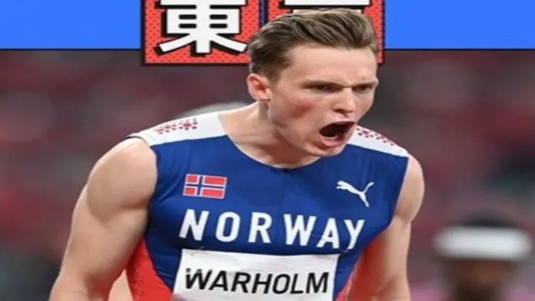 ओलंपिक 400 मी. हर्डल्स) : नॉर्वे के वॉरहोम ने अपना ही विश्व रिकॉर्ड तोड़ा