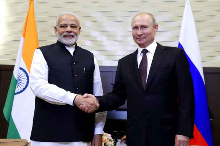 नरेंद्र मोदी - व्लादिमीर पुतिन 