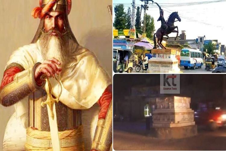 पाकिस्तानः रात के अंधेरे में गिराई गई हरि सिंह नलवा की प्रतिमा