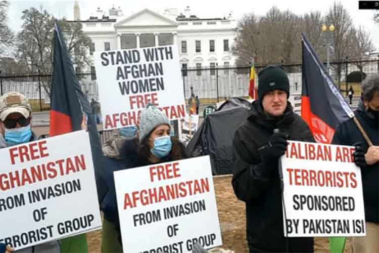 अमेरिकाः अफगानों ने ‘पाकिस्तान प्रायोजित तालिबान’ के खिलाफ किया प्रदर्शन