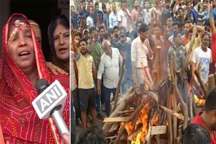 उदयपुर हत्याकांड: कन्हैया लाल का हुआ अंतिम संस्कार, पत्नी ने की आरोपियों को फांसी देने की मांग