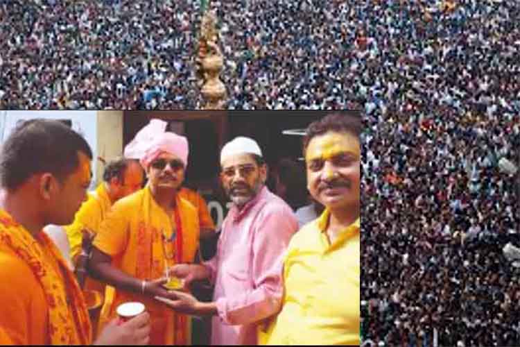 प्रयागराजः मुस्लिम भाईयों ने भगवान जगन्नाथ यात्रा का किया स्वागत