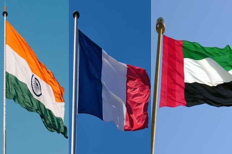 भारत, फ्रांस, यूएई ने इंडो-पैसिफिक में त्रिपक्षीय सहयोग पर की चर्चा 
