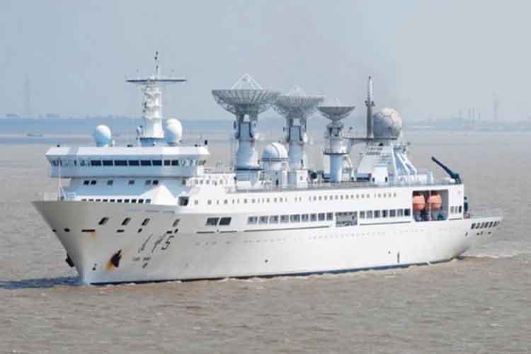 चीनी ‘जासूसी जहाज’युआन वांग 5 श्रीलंका से हुआ रवाना