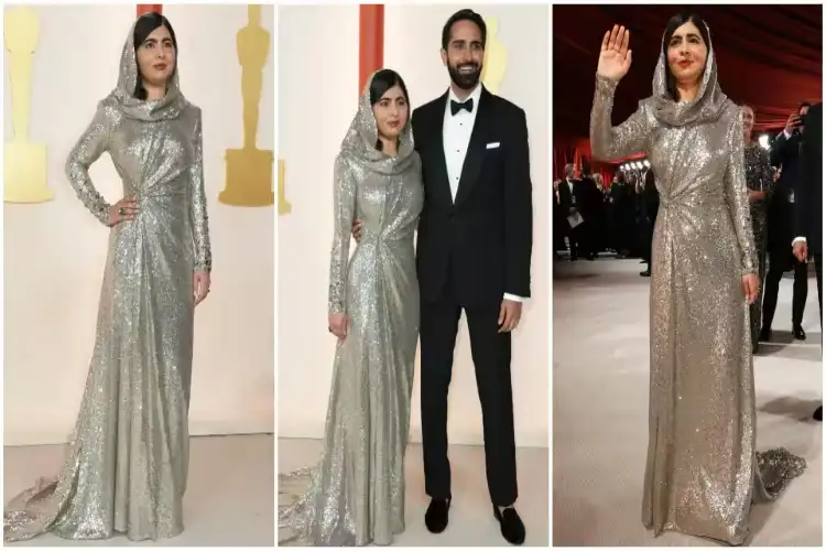 मलाला यूसुफजई ने ऑस्कर में सिल्वर सेक्विन हुडेड गाउन पहना, तस्वीरें सोशल मीडिया पर वायरल 
