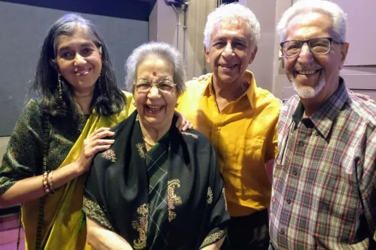 Naseeruddin Shah with his mother, father and wife Ratna Pathak Shah
