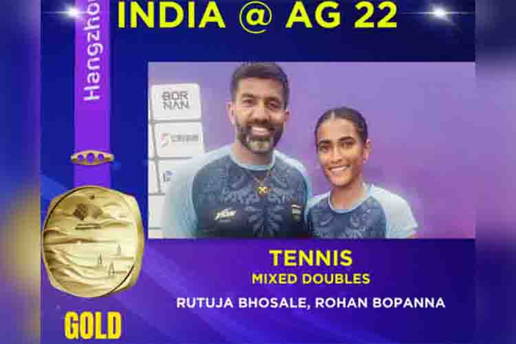 टेनिस: रोहन बोपन्ना, रुतुजा भोसले ने मिश्रित युगल में स्वर्ण पदक जीता
