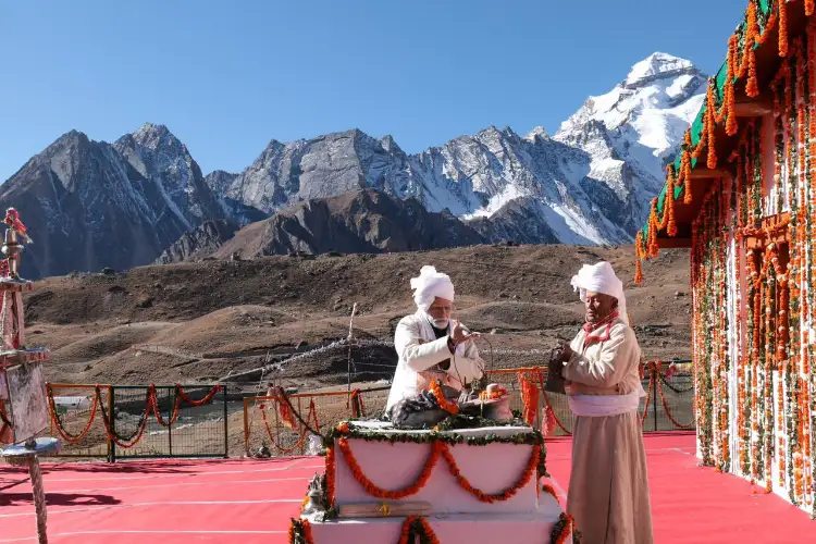 Prime Minister Narendra Modi visited Adi Kailash from Kailash View Point in Pithoragarh, Uttarakhand.