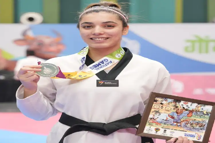 Jammu's Taekwondo player Afreen Haider won silver medal in Goa National Games