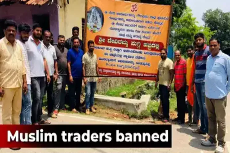 Ban Muslim traders temple fair Karnataka