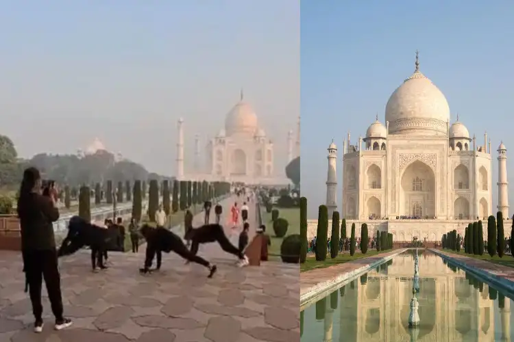Yoga video at Taj Mahal goes viral, group of women doing 'Surya Namaskar' apologizes