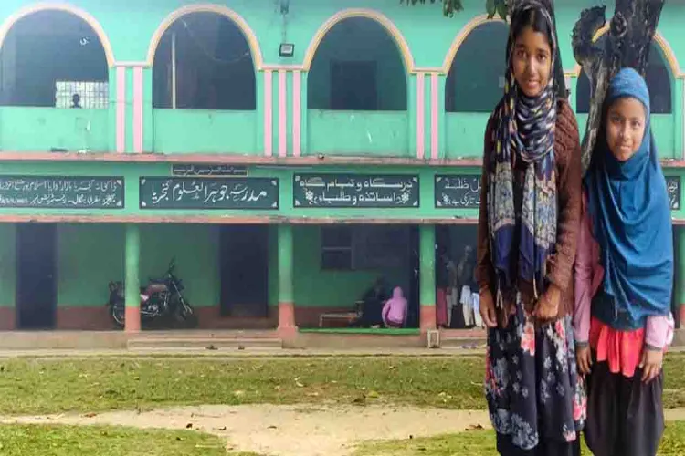 A private co-educational madrassa, where Muslims and Hindus study together