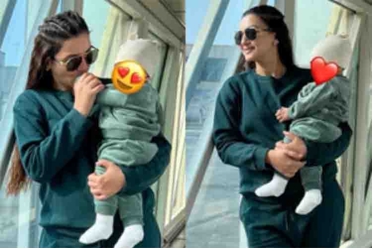 Gauhar Khan with son Jehaan