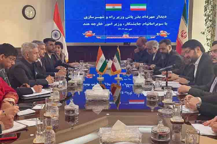 S Jaishankar with Mehrdad Bazarpash