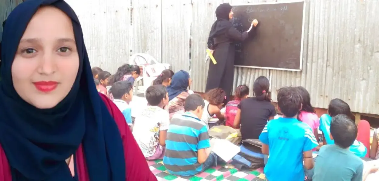 Yasmin's 'footpath school' 