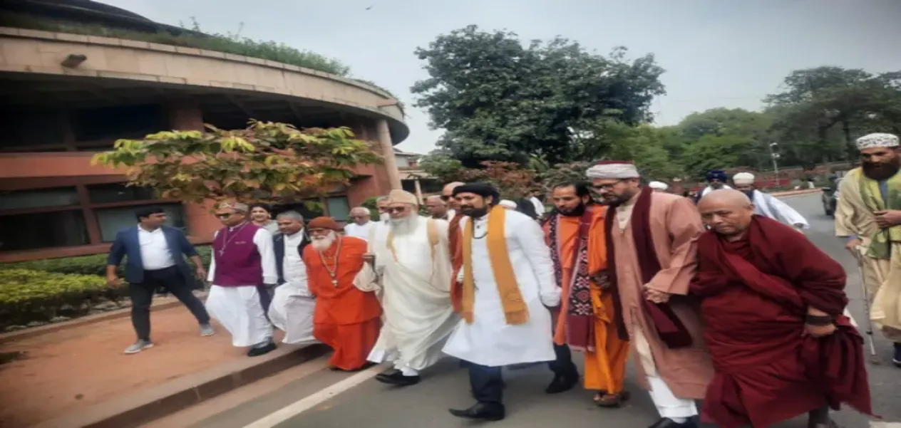 Many religious leaders reached Parliament to meet PM Modi and Vice President Dhankhar