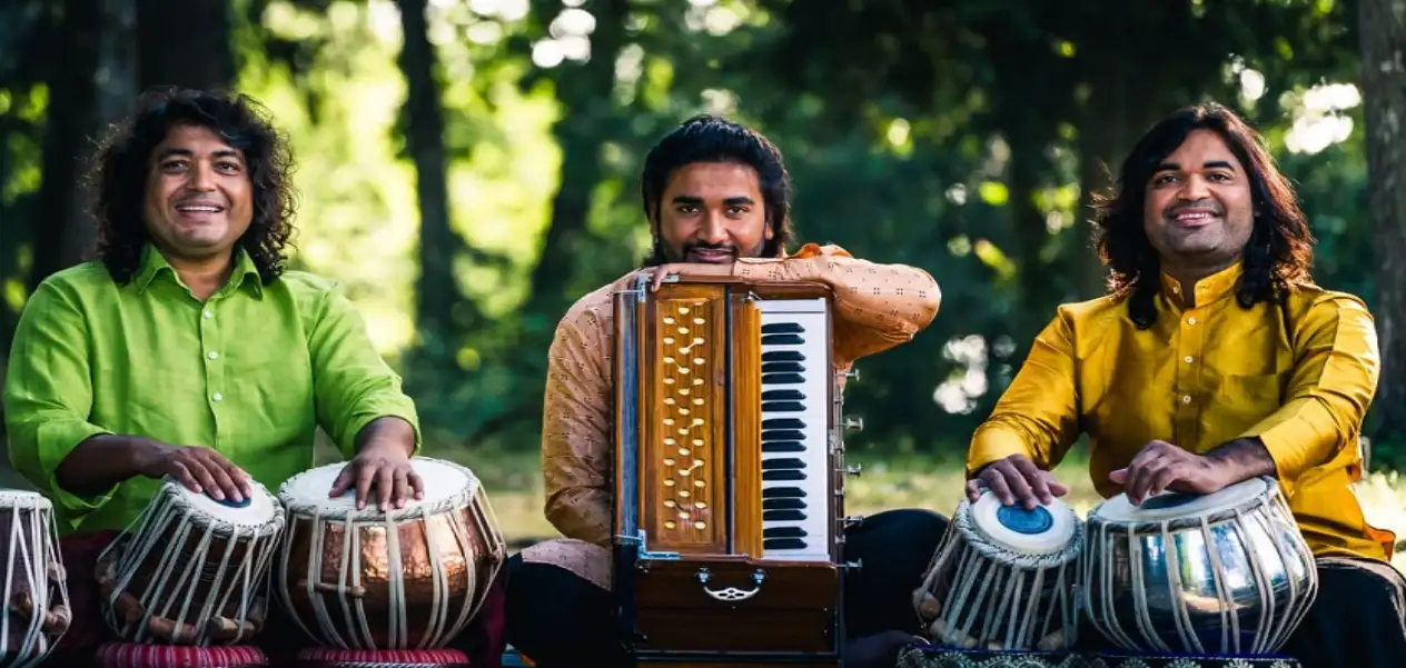 Amrit Hussain of Jaipur is teaching Rajasthani songs to children in France