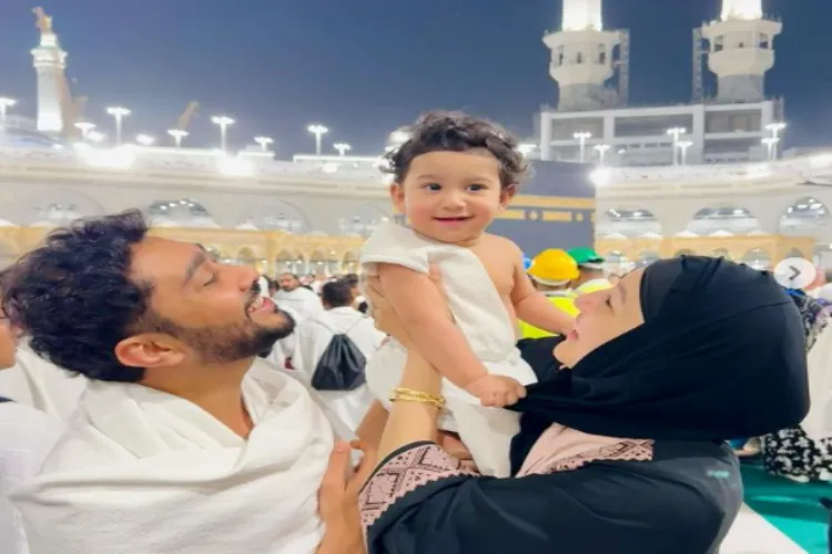 Gauhar Khan showed his son's face to the world for the first time