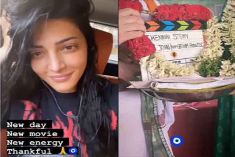 Shruti Haasan starts shooting of 'Chennai Story', shares pictures from Muhurta shot