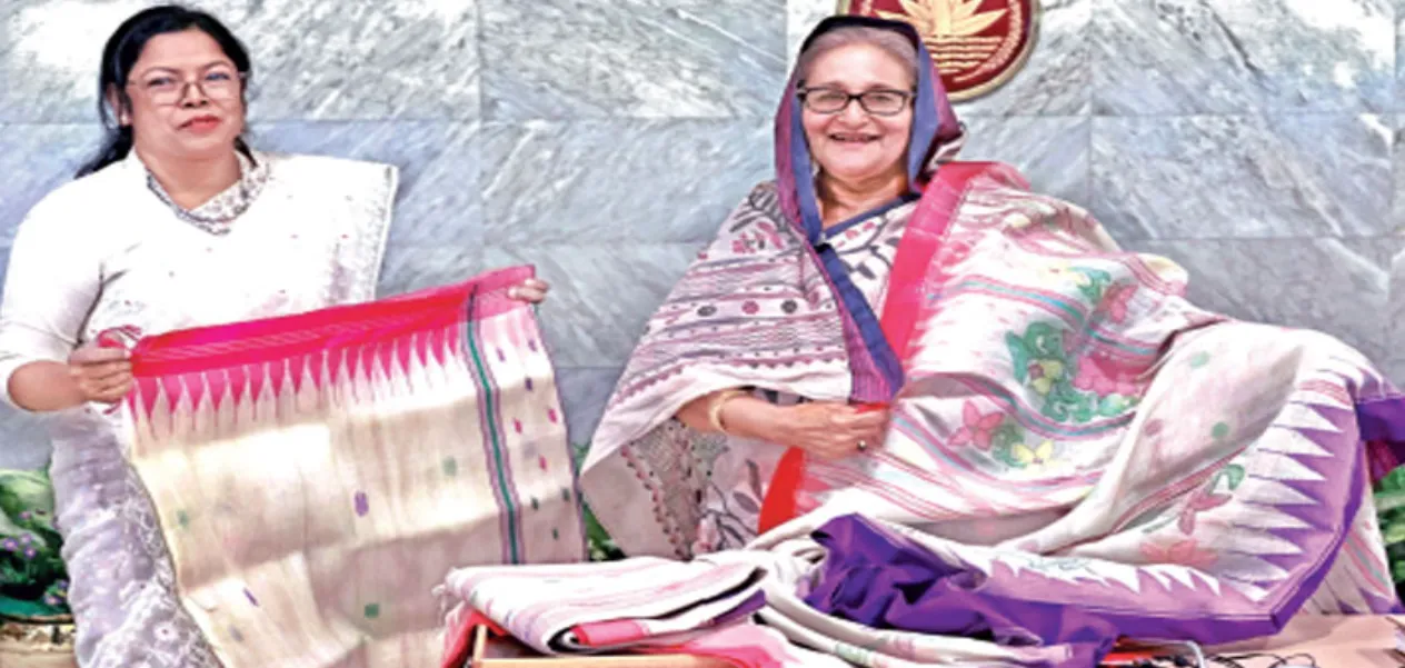 Sheikh Hasina's 'Indian Saree-Masala Campaign', said if you have the guts then show it by burning it