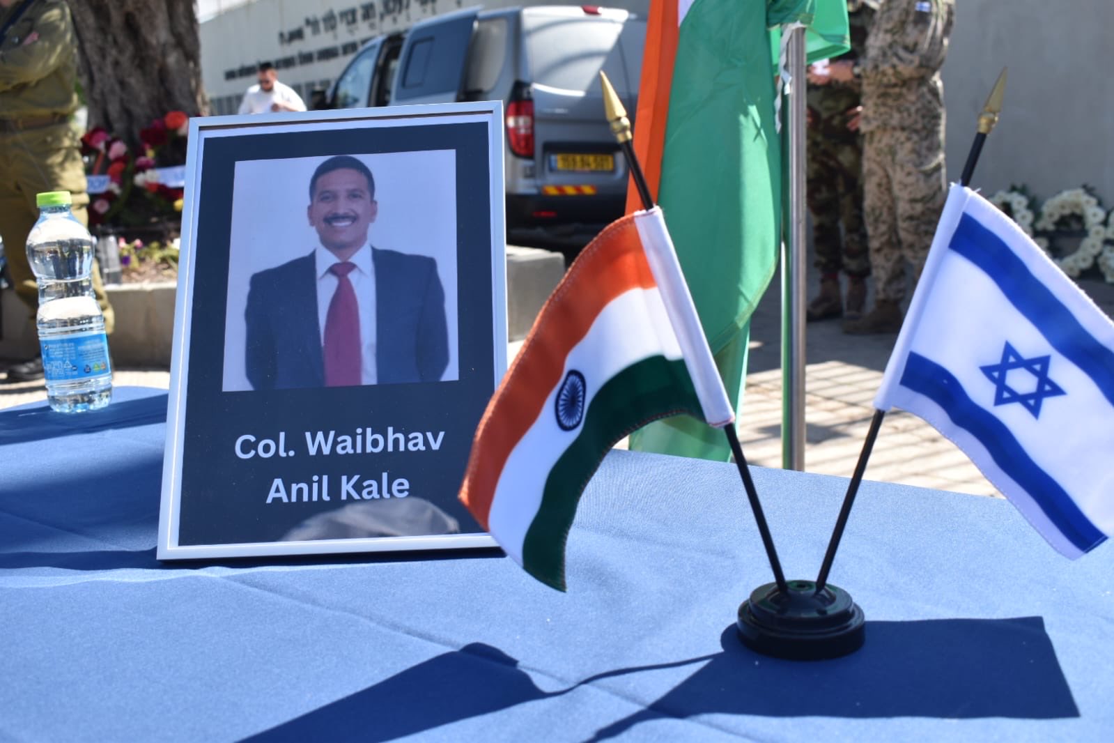 Indian Embassy officials paid last respects to retired Colonel Kale killed in Gaza