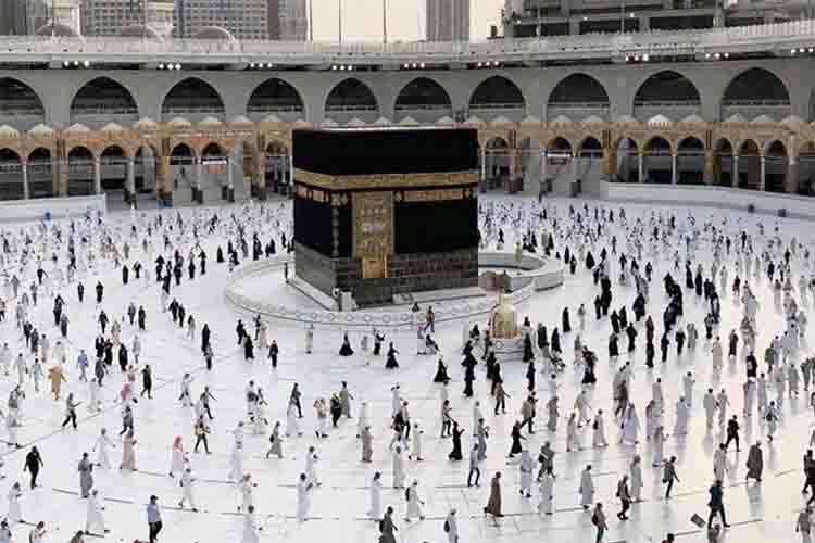 Why do Muslims walk around the Kaaba?