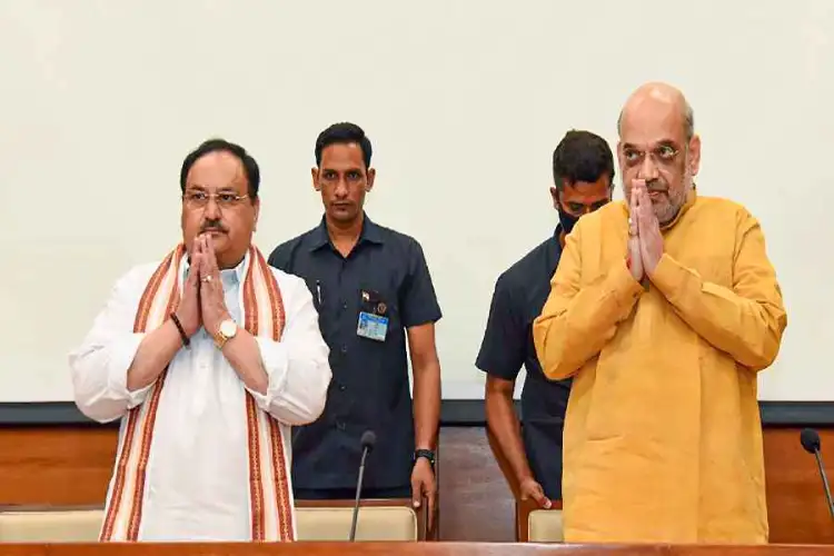 Amit Shah and JP Nadda meeting, brainstorming on government formation