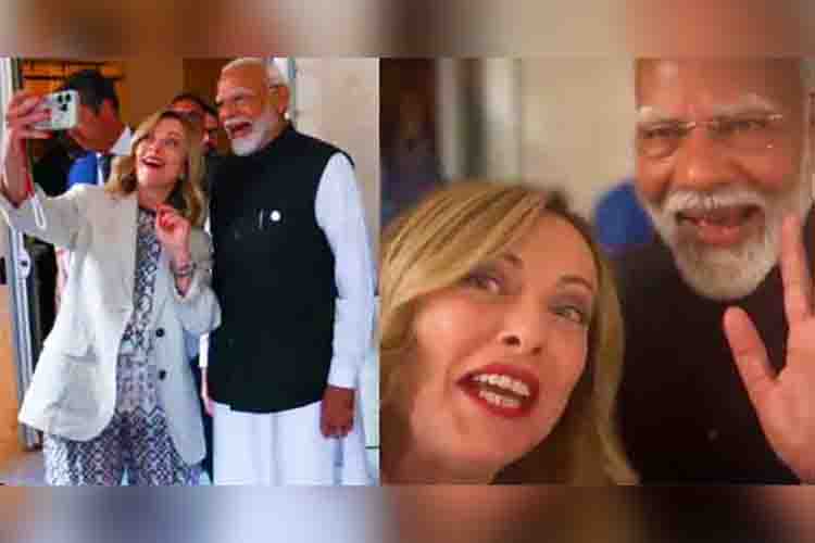Georgia Meloni shared a selfie video with Narendra Modi