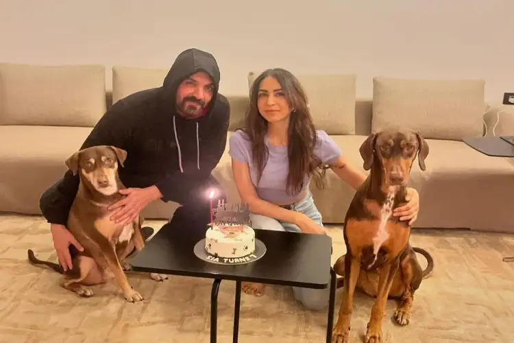 John Abraham And Wife Priya Runchal Pose For The Cutest Family Picture As They Celebrate Their Pooch's Birthday