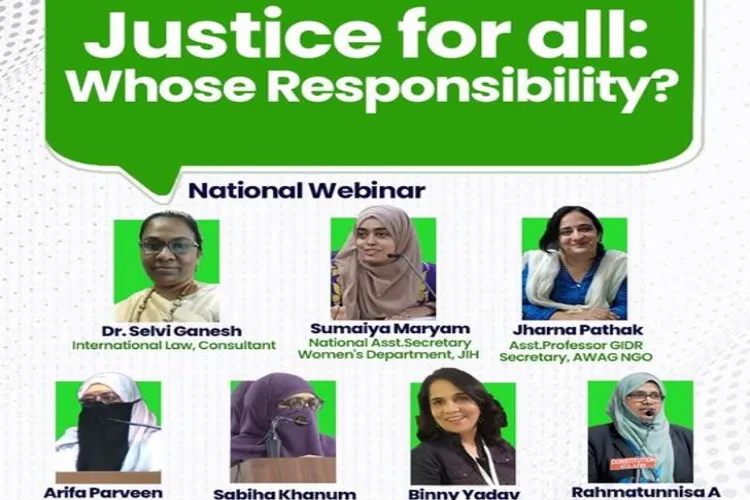 Webinar on 'Justice for all: Whose responsibility?' in Jamaat-e-Islami Hind Women's Department