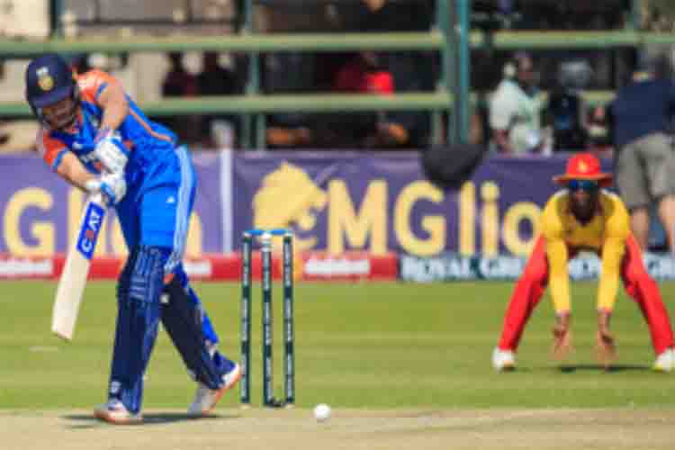 Gill's half-century, India made a strong score of 182/4