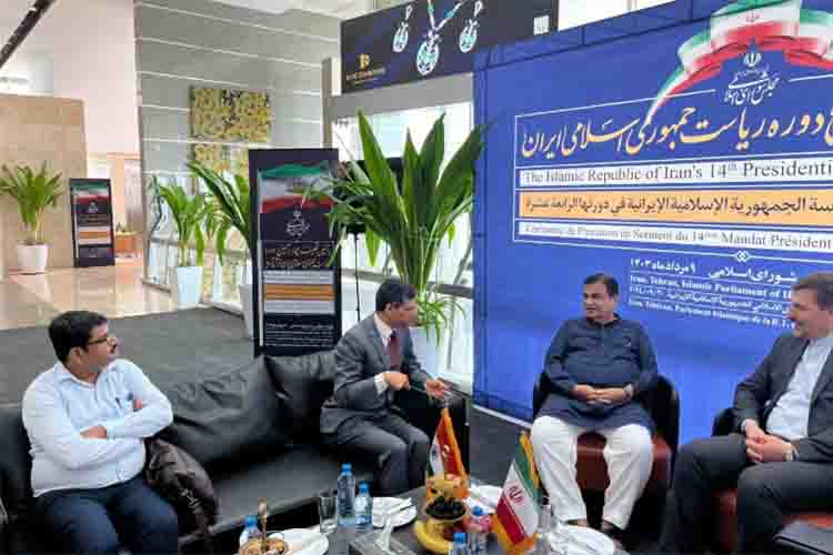 Nitin Gadkari reaches Tehran