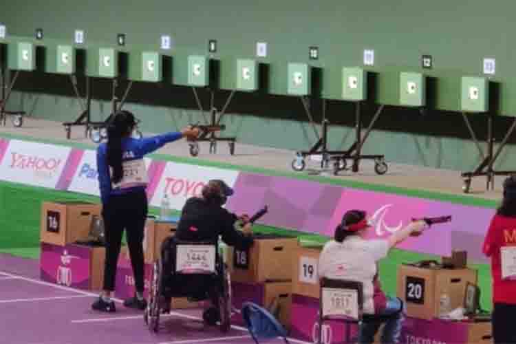 Rubina Francis in women's 10m air pistol SH1 final