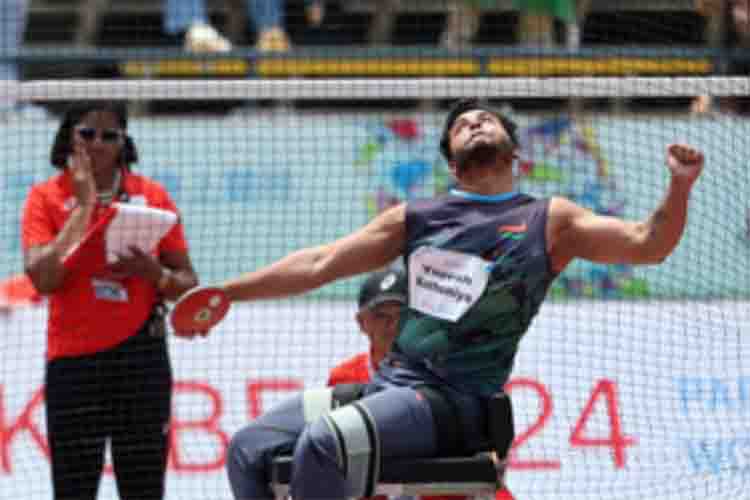   Yogesh Kathunia wins silver medal in discus throw
