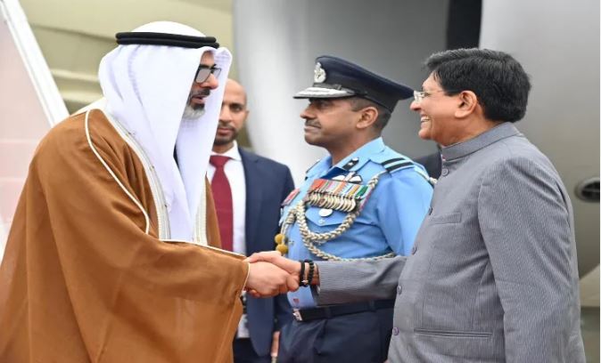 Abu Dhabi Crown Prince Sheikh Khalid bin Mohammed bin Zayed Al Nahyan arrives in India to meet PM Modi
