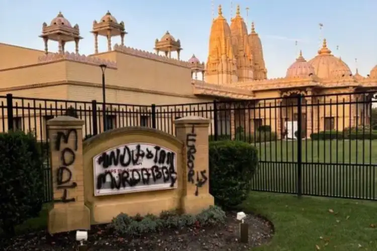 India condemns vandalism of Swaminarayan temple in New York