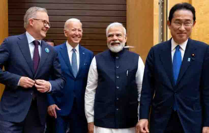 Narendra Modi with Quad leaders