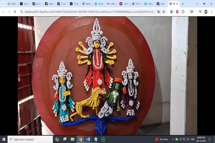 Assam artist Pradip Ghosh crafts Durga idol from waste, highlights plastic pollution issue
