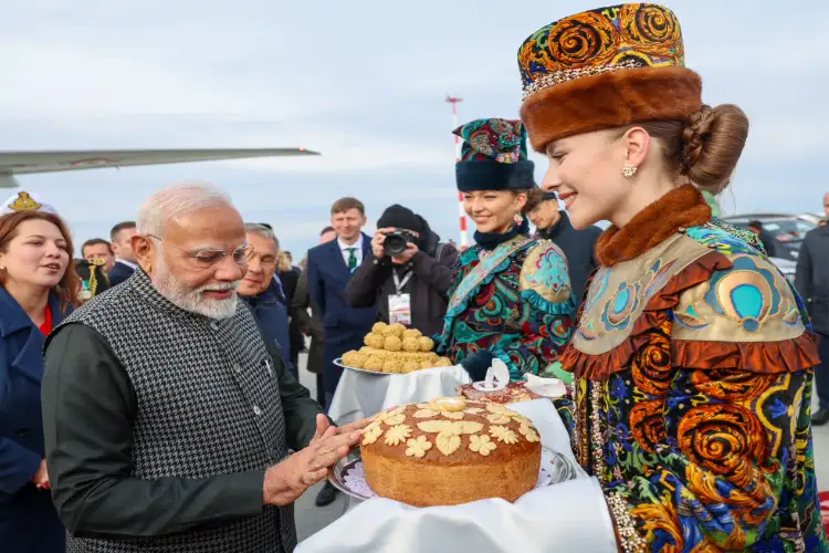 Grand welcome for PM Modi in Kazan, Russian people welcomed him with Krishna Bhajan
