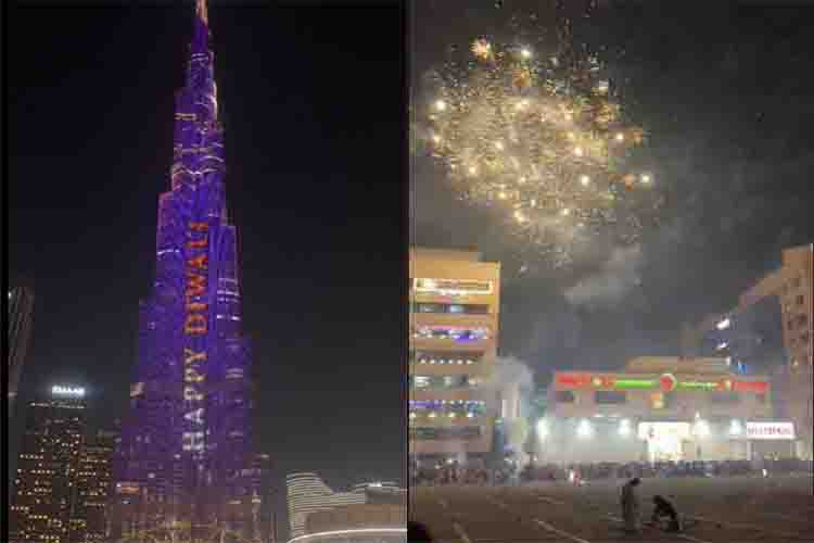 Deepawali celebrated with pomp in UAE, Burj Khalifa also lit up with 'Happy Diwali'