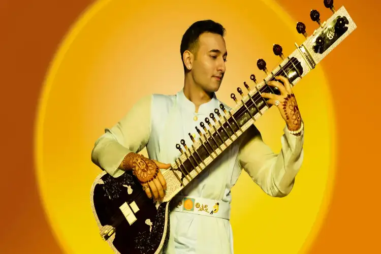 25-year-old sitar player Rishab Rikhiram Sharma, who is serving music for mental health