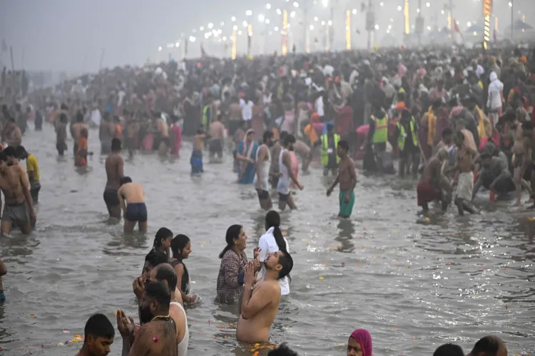On the fourth day of Maha Kumbh, devotees took a holy dip in the Triveni Sangam