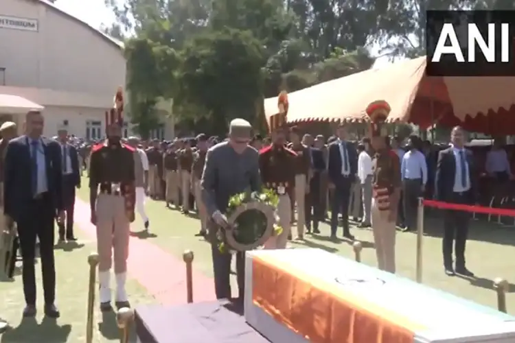 J-K: Wreath-laying ceremony held for Head Constable Jagbir Singh killed in Kathua encounter