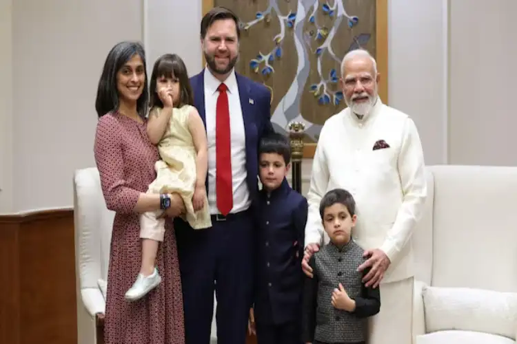 US Vice President JD Vance arrives at Jaipur's Amber Fort with family