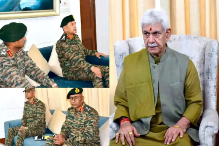 J-K LG Manoj Sinha reviews security with Army Chief, says 