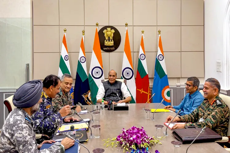 Rajnath held a meeting with CDS and the three army chiefs, Ajit Doval was also present