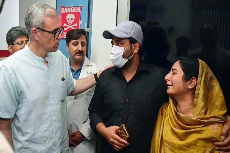 Jammu and Kashmir Chief Minister Abdullah visited the residential area affected by the blast in Jammu