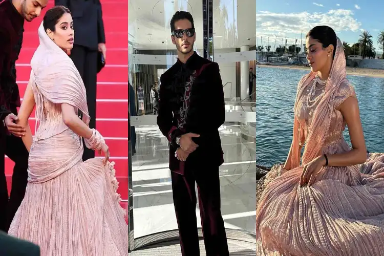 India at Cannes: Janhvi Kapoor, Ishaan Khatter make their big red carpet debut ahead of 'Homebound' screening