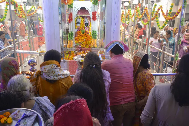 A large number of Kashmiri Pandits offered prayers on the occasion of Kheer Bhawani festival in Jammu